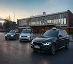 Taxis stationnés devant la gare d’Arras.